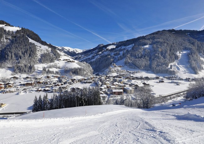 Blick auf Großarl von der Skipiste