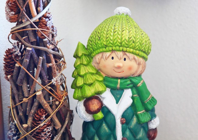 Kleiner Wichtel als Dekoration im Appartementhaus Wirnsperger